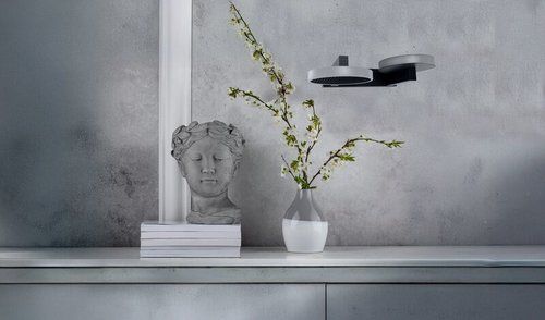  מנורת קיר גוף שחור עם כסף SPIKO WALL2 12W אור חם 