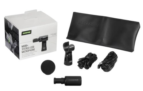 מיקרופון סטריאו דינמי Shure MV88+ Stereo USB