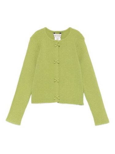 Girls' knitted cardigan with bows