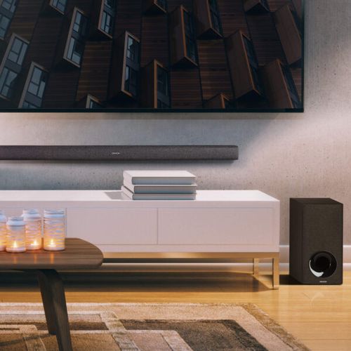 מקרן קול 5.1 עם סאב וופר אלחוטי דגם DHTS416BKE2 מבית DENON