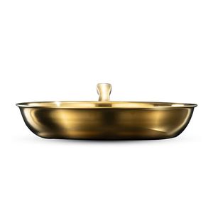מחבת נירוסטה 28 ס"מ CROWN זהב