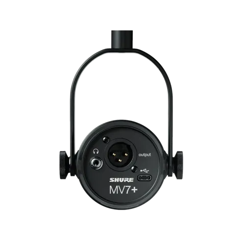 מיקרופון מומלץ לפודקאסט - אחריות יבואן רשמי   SHURE  MV7 PLUS