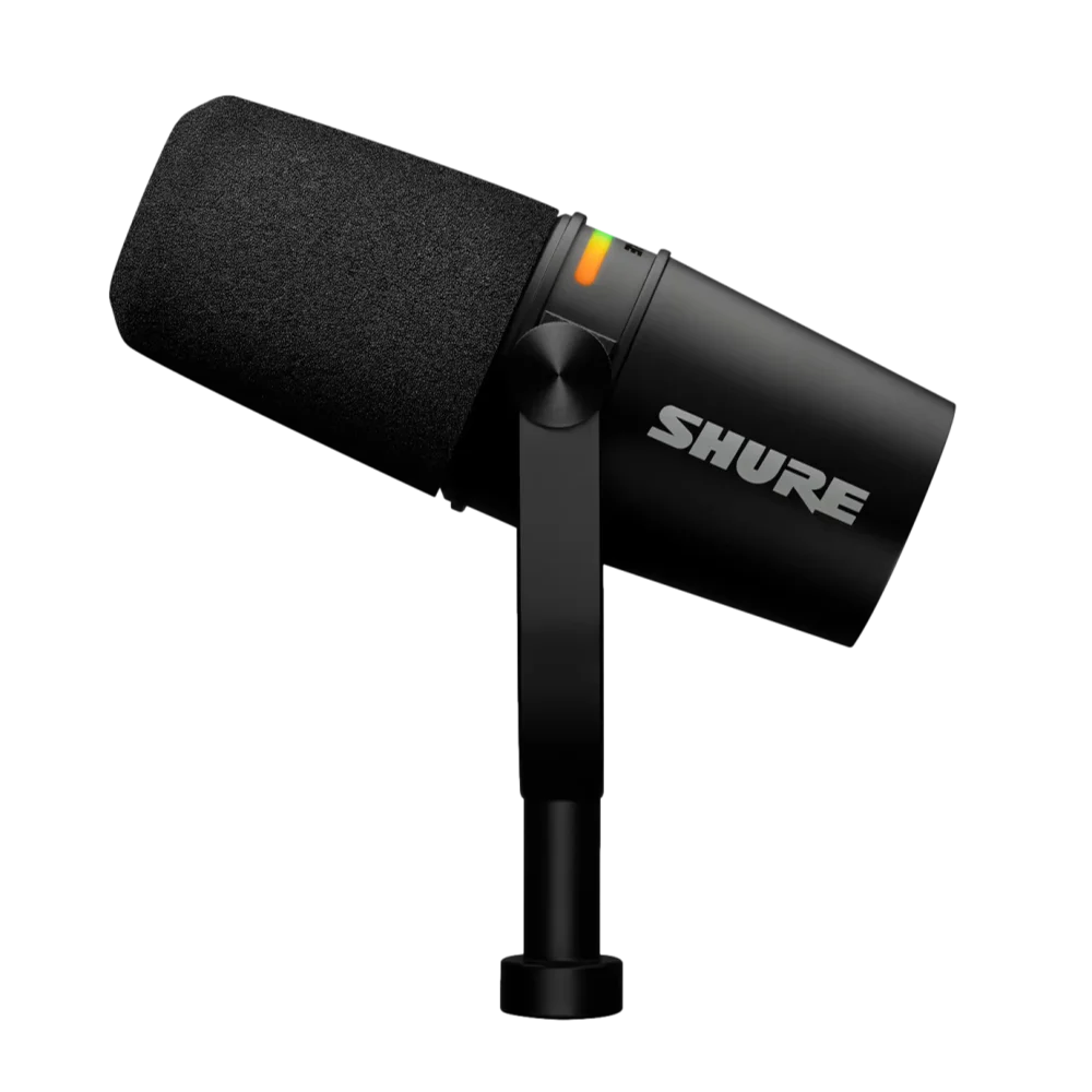 מיקרופון מומלץ לפודקאסט - אחריות יבואן רשמי   SHURE  MV7 PLUS