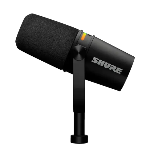 מיקרופון מומלץ לפודקאסט - אחריות יבואן רשמי   SHURE  MV7 