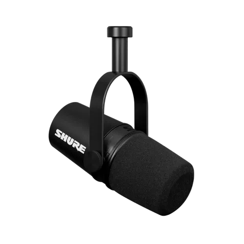מיקרופון מומלץ לפודקאסט - אחריות יבואן רשמי   SHURE  MV7 X