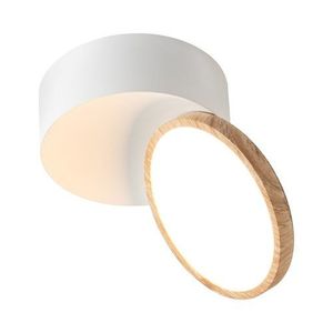  צילינדר TWIST 12W 3CCT גוף לבן עם עץ 