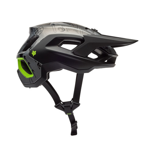 קסדת אול מאונטין לאופניים פוקס שח/צהו - FOX SPEEDFRAME PRO LUNAR CE V26 