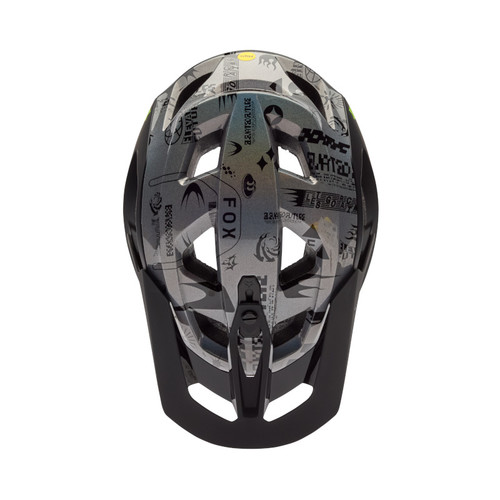 קסדת אול מאונטין לאופניים פוקס שח/צהו - FOX SPEEDFRAME PRO LUNAR CE V26 