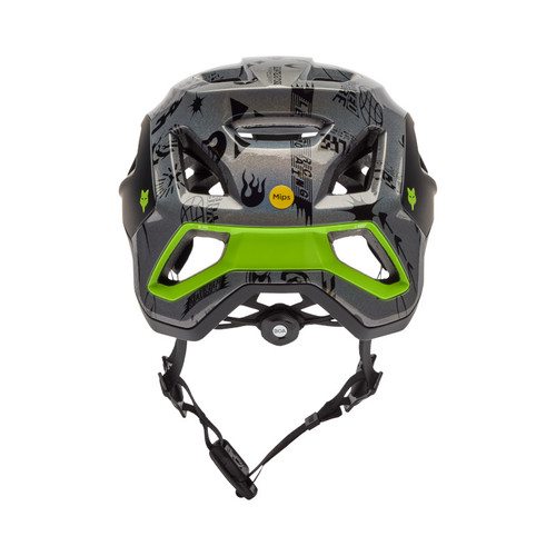קסדת אול מאונטין לאופניים פוקס שח/צהו - FOX SPEEDFRAME PRO LUNAR CE V26 