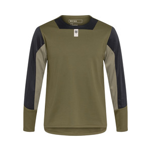 חולצת רכיבה ארוכה לילדים פוקס ירוק זית -FOX YTH DEFEND LS JERSEY 