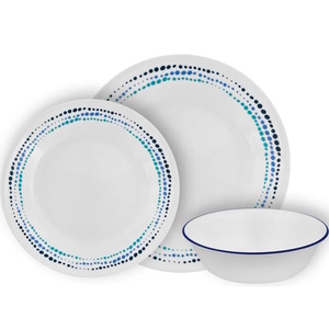 סט צלחות קורל 36 חלקים ל-12 סועדים Corning By Corelle