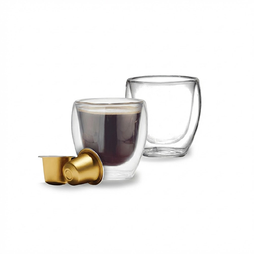 זוג כוסות אספרסו דופן כפולה | 100 מ״ל | Espresso Double Luxe