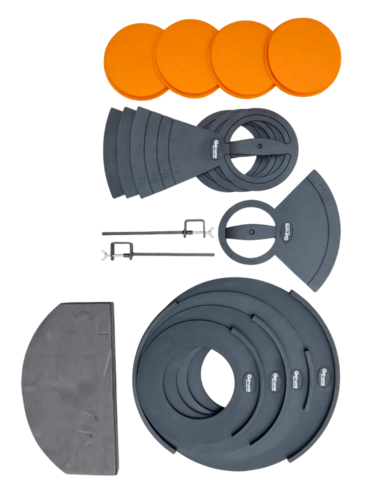 סט משתיקים מקצועי מסיליקון 10-12-14-16 DRUMS GD-PPS16