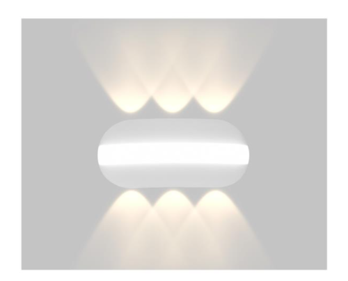 צמוד קיר אפ דאון 10W שחור דגם 