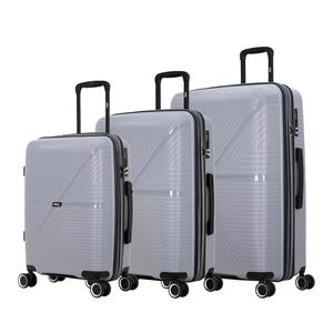 סט מזוודות קשיחות איכותיות בלתי שבירות PP דגם LYNX מבית המותג GIPRO JAPAN אפור