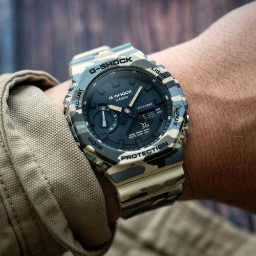 CASIO GA-2100CM-5A CARBON Camouflage