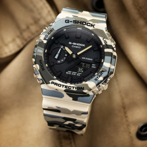 CASIO GA-2100CM-5A CARBON Camouflage