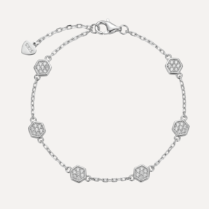 צמיד תליוני משומש משובץ