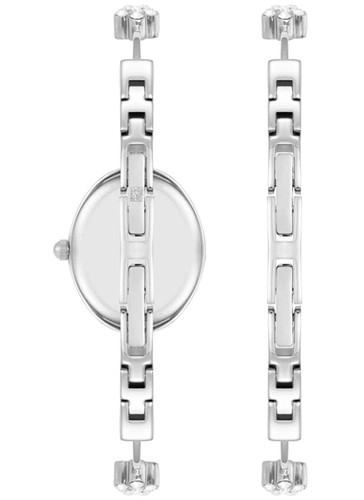 Anne Klein AK/5331SVST סט עם צמיד מתנה לנשים חדש 