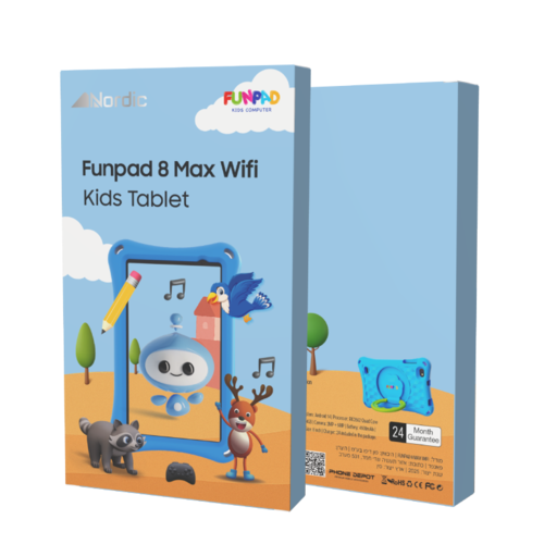 טאבלט ילדים FunPad 8 Max בצבע כחול wifi