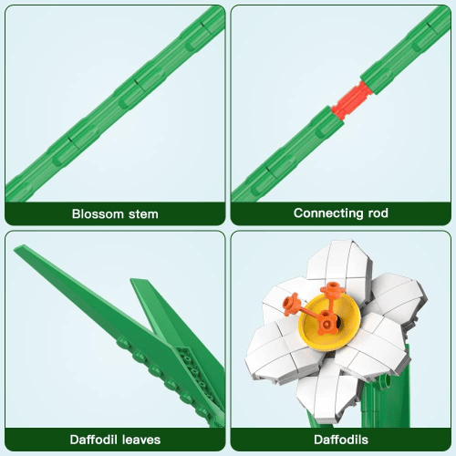 דגם הרכבה Jbricks 150708 Narcissus Flower 