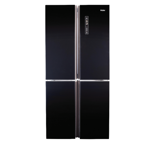 מקרר 4 דלתות Haier Open Space Inverter HRF5500FB כולל התקן שבת מובנה זכוכית שחורה  519 ליטר רוחב: ‎83.3 ס