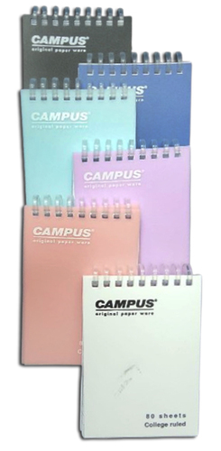 פנקס קטן 8.5/12 ס''מ/ ספירלה עליונה/ CAMPUS