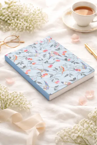 מחברת רכה keri דגם Birds in the Cherry Tree