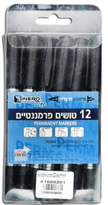 סט 12 טושים פרמננטיים דו-צדדיים/ Linero Line