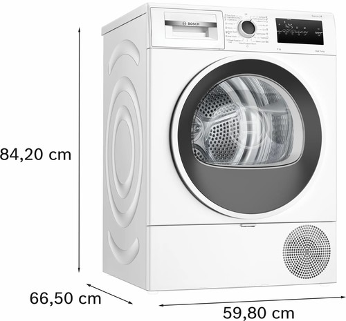  מייבש כביסה עם משאבת חום, 8 ק״ג Bosch Serie 4 WTH9284IL 