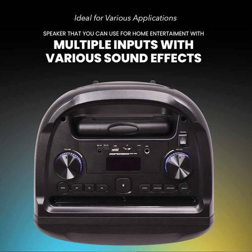 SonicGear HyperBox 1200 Pro – רמקול בידורית נייד 110 W עם Bluetooth, 2 מיקרופונים ורמקול RGB