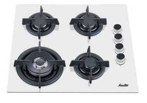 כיריים גז 4 להבות 60 ס"מ SAUTER דגם SHG323W סאוטר זכוכית לבנה