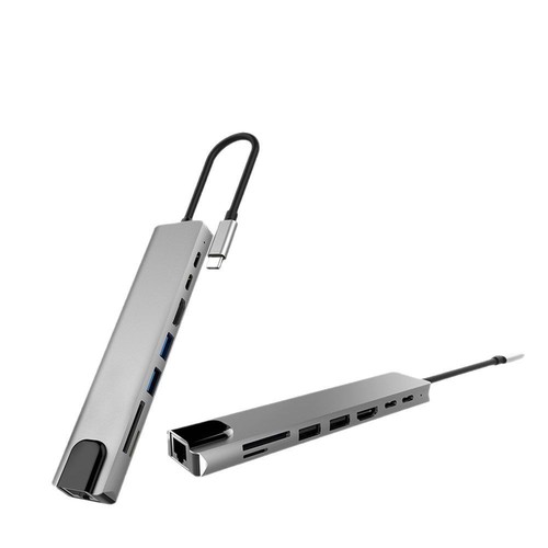 מפצל USB טייפ סי 8 יציאות כולל רשת