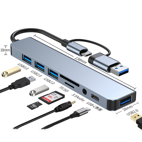 מפצל USB עם 8 יציאות 2218u