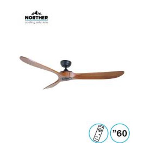 מאוורר תקרה רוזווד 60" rosewood שחור/עץ כהה NORTHER