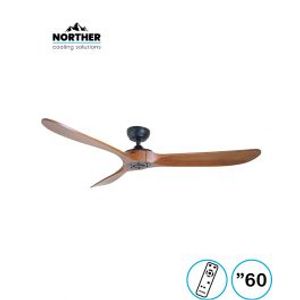 מאוורר תקרה רוזווד 60" rosewood שחור/עץ כהה NORTHER