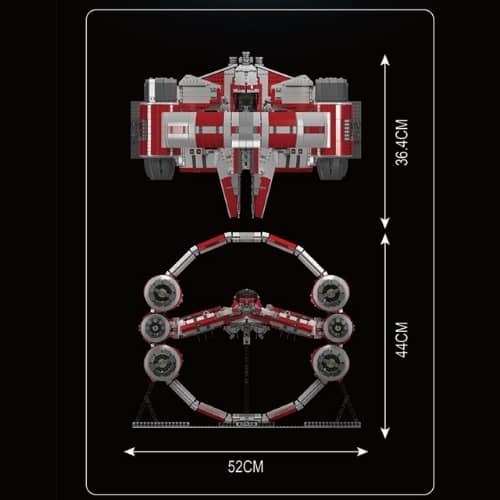 דגם הרכבה Mould King 21047 Interstellar Ring Fighter