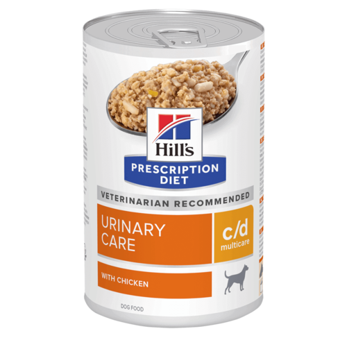 שימורי c/d | Hill's Prescription Diet מולטיקייר לכלב, 370 גר' (עם עוף)