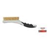מברשת BBQ מפלסטיק 4 שורות נחושת,  106 KRTH50006,,WIRE BRUSH TPR - BRASS																	