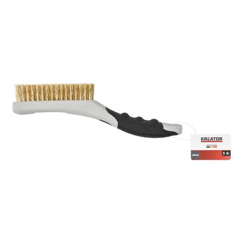 מברשת BBQ מפלסטיק 4 שורות נחושת,  106 KRTH50006,,WIRE BRUSH TPR - BRASS																	