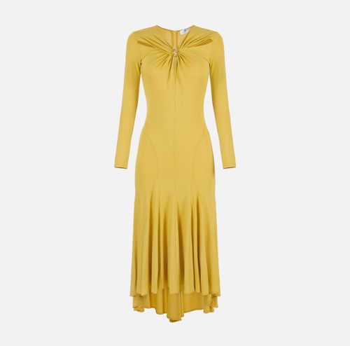 Dress in crêpe jersey fabric with jewel detail