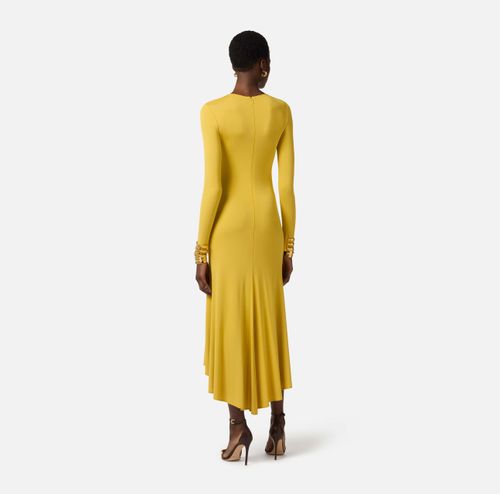 Dress in crêpe jersey fabric with jewel detail