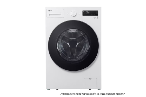 מכונת כביסה צבע לבן דלת שחורה 16 ק