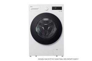 מכונת כביסה צבע לבן דלת שחורה 16 ק"ג WF16210WB LG מהירות סחיטה 1000 סל"ד