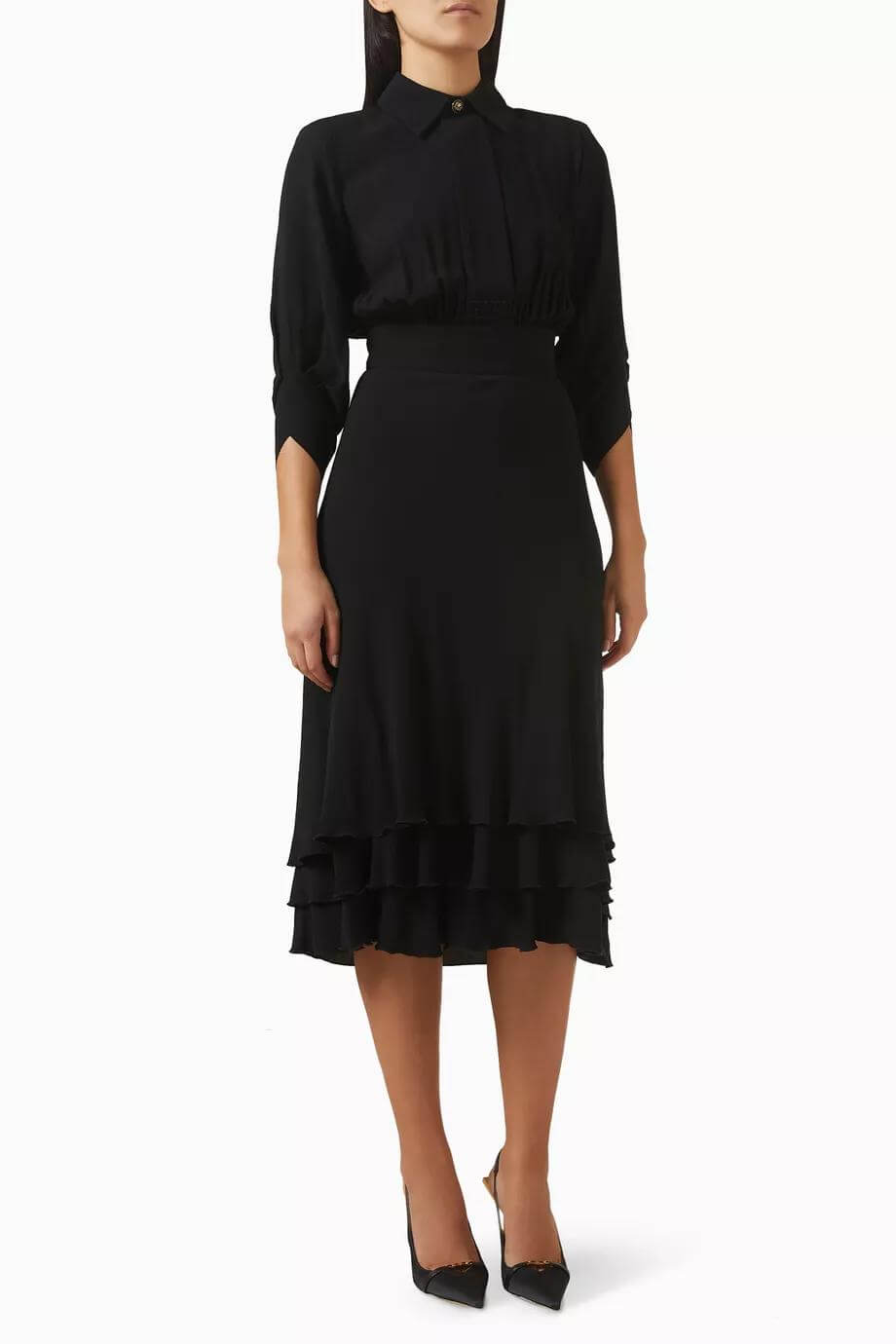 Dress in viscose Georgette fabric