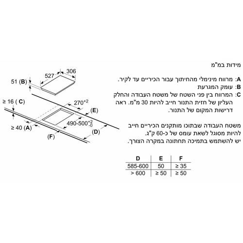 כירת דומינו אינדוקציה Bosch PXX375FB1E Serie 6 FLEX חד פזי