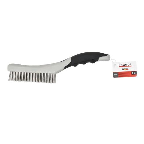 מברשת BBQ ידית TPR /זיפי נירוסטה, WIRE BRUSH TPR - STAINLESS STEEL   ,106 KRTH50007, ברקוד 5400338125942