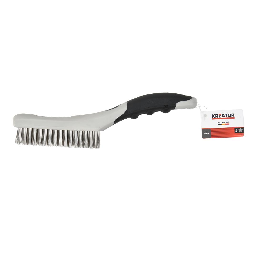 מברשת BBQ ידית TPR /זיפי נירוסטה, WIRE BRUSH TPR - STAINLESS STEEL   ,106 KRTH50007