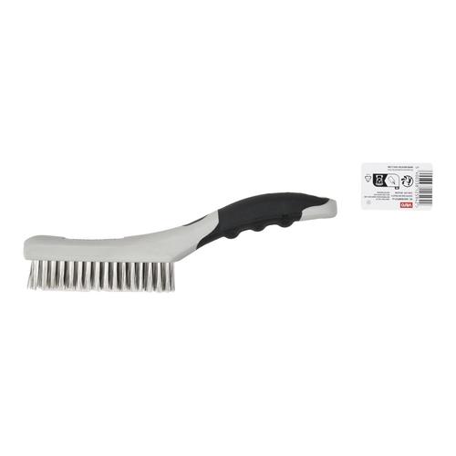 מברשת BBQ ידית TPR /זיפי נירוסטה, WIRE BRUSH TPR - STAINLESS STEEL   ,106 KRTH50007, ברקוד 5400338125942