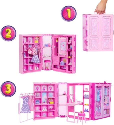 ברבי - ארון + אביזרים Barbie HXD58 Toy Multicolour HXD58